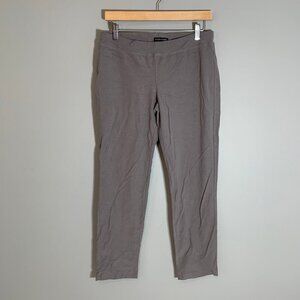 Eileen Fisher gray pull‎ on elastic waist skinny stretch career dress pants